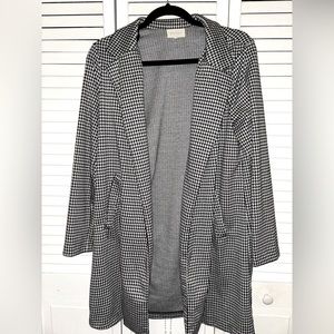 Black & white checkered overcoat, great for business casual looks!